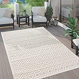 Paco Home Outdoor Teppich wetterfest & langlebig Moderne Boho-Designs mit 3D-Effekt Skandi-Look...