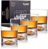 Toptier Whiskygläser 4-Premium 10 OZ 300ML Scotch-Gläser, 4er-Set. Kristall-Whisky-Gläser,...