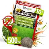 TerraUno - Rasendünger mit Unkrautvernichter I 100 Tage Langzeitwirkung I 10 kg für 500 m² I...