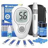 LinkSun 425-3 Blutzuckermessgerät-Set, 100 Teststreifen, 100 Lanzetten, 1 Blutzuckermessgerät, 1...