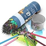 Jnyan 48 Buntstifte für Malbücher für Erwachsene, Professionelle Zeichenstifte für Erwachsene,...