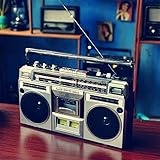 KRUZZO Bluetooth-Radio und -Recorder, tragbarer CD-Player-Boombox mit AM/FM-Radiolautsprecher,...