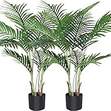 Fopamtri Künstliche Areca Palme 110 cm Künstliche Palme, 10 Zweige, für den Innen- und...