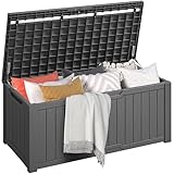 DWVO Gartenbox|450 Liter 142.1x67.6x60cm|Auflagenbox Aufbewahrungsbox Garten Kissenbox Outdoor...