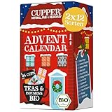 Cupper Bio Tee Adventskalender 2024, Geschenk Weihnachten, Weihnachtskalender ohne Schokolade mit 24...