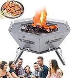 Feuergrill, , Campinggrill, sechseckige Campingroste – tragbare Holzkohlegrills, -Grills,...