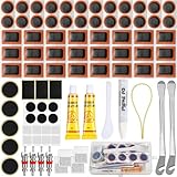 Nadinsta 85 Stück Fahrrad Reparaturset, Flickzeug Fahrrad, Fahrrad Flickzeug Set, Fahrradreifen...