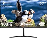 Minifire 27 Zoll Monitor, 100 Hz, FreeSync, IPS Panel, Full HD, 1080p Monitor PC Bildschirm mit HDMI...