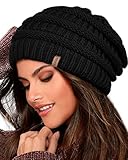 FURTALK Damen Beanie Mütze Warme Wintermütze mit Weichem Innenfutter Gefütterte...