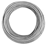 Drahtseil 3mm, 30m / 98.4ft Edelstahlseil, 7 x 7 Wire Rope Stahlseil Edelstahl, Seil aus Draht...