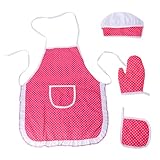 4PCS Kids Koch Backset Köche Rollenspiele Kostüm Schürze Kinder Die Sich An Town Toy Geschenke...