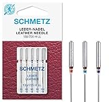 SCHMETZ Nähmaschinennadeln | 5 Leder-Nadeln LL | 130/705 H LL | Nadeldicken: 2x 80/12, 2x 90/14 und...