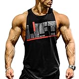 Befox Herren Fitness Muskel Gym saugfähige Weste Bodybuilding Lift Stringer Tank Top,M-XXL
