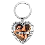 PhotoFancy® - Schlüsselanhänger mit Foto bedrucken lassen - Chrom-Anhänger mit eigenem Bild...