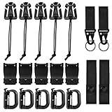 19 Stück Gear Bag Clip Strap Set D-Ringe Karabiner Grimloc Verriegelung Karabinerhaken Nylon...