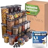 Viwares Vorratsdosen mit Deckel luftdicht - 36er Vorratsbehälter Set - Luftdichte Vorratsdosen für...