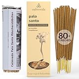 Calmveda Palo Santo Räucherstäbchen Set - (80 weihrauch) Holzkohlefreie Räucherstäbchen Palo...