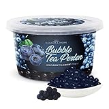 Bubble Tea Perlen Heidelbeere/Blaubeere 490g, 100% ohne Gelatine & Gluten, Popping Boba Fruchtperlen...