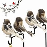 xlwen Künstliche Federvögel Vögel 4 Pcs Künstliche Vögel mit Feder und Clips, Mini Vogel...