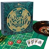 Talking Tables Casino Night Game Kit - Play Poker, Blackjack, Roulette - Glücksspielset für...