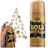 KreativeKraft Metallic Spray in Silber oder Gold - Permanent Sprühfarbe, für Weihnachtsdeko &...
