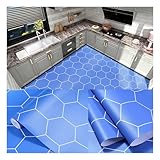 GDBTDL Selbstklebende Vinylbodenrolle,Bodenbelag mit Weißfliesen-Effekt, Langlebiges & Wasserfestes...