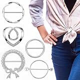 5 Stück Damen Metall Gürtelschnalle T Shirt Clips Damen Scarf Ring Clip Schnalle Schal...