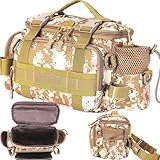 XUBX Multi-Tasche Mit Großem Fassungsvermögen, Große Kapazität Anglertasche Wasserdicht Angeln...