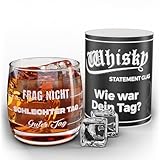 HECHTTAG Whisky Statement Glas 310 ml | Guter Tag, Schlechter Tag, Frag nicht | Geschenke für...