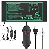 Pfloge® Heizmatte mit Thermostat, 50W Wärmematte Terrarium, PVC wasserdichte Pflanzen Gewächshaus...