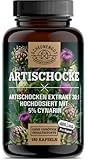 Artischocken Kapseln Hochdosiert 2400mg -WICHTIG: 30:1 Extrakt (=72000mg reine Artischocke je...