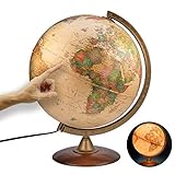 ORBIT Globes & Maps - Retro Leuchtglobus im antiken Stil - 30cm Vintage-Globus mit stabilem...