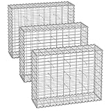 SONGMICS Gabionenkörbe, Metall-Steinkörbe mit 5 x 10 cm Maschenweite für Mauersteine, verzinkt,...