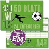 Stadt Land Fussball Der Spielblock A4 mit 24 Fussball-Kategorien | Spiele-Klassiker 2.0 als...