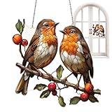Sonnenfänger für Innenfenster, Vogelfensterkunst, gebeizte Acrylplatten, Acrylvogel,...