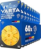 VARTA Hörgerätebatterien Typ 10 gelb, Batterien 60 Stück Vorratspack, Power on Demand, wireless...