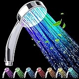 JINYOMFLY LED-Duschkopf, beleuchteter Duschkopf, Farbduschkopf, LED-Handbrause, automatischer...