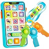 JOYIN Babyhandy Smartphone, ab 6 Monate Telefon, Spielen Phone keyfob Schlüssel Spielzeug Set...