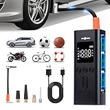 Elektrische Luftpumpe 6000mAh Wiederaufladbarer Autoreifen Pumpe 150PSI Luftpumpe Elektrisch...