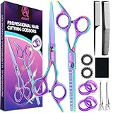 Friseurschere Set, 14 Stücke Profi 6,7 Zoll Haarschere Set, Scharfe Haarschneideschere, Hohe...