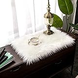 Teppich Wölkchen Schaffell Lammfell Imitat Fellteppich Kunstfell Teppich Waschbar - Flauschiger...