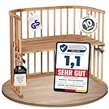 babybay Maxi extra großes Beistellbett aus massivem Buchenholz / Kinderbett Höhe stufenlos...