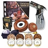 LUMMUX Whiskey-Räucher-Kit – Cocktail-Räucher-Set mit Taschenlampe, altmodisches Raucher-Set,...