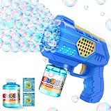 Seifenblasenpistole Kinder Seifenblasenmaschine Seifenblasen Machine: LED Licht Seifenblasen Pistole...