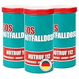 Kerpers® 3x Notfalldose | MADE IN GERMANY | Notfallbox für den Kühlschrank | SOS Patientendose...