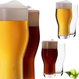 IMPERIAL Pint Biergläser Set 6 Stück 500ml (max 690ml) Pintgläser aus Crystalline Glas 0,6L...