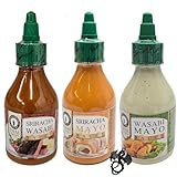 3x 200 ml Thai Dancer Würzsaucen im Probier Set | Wasabi Mayo, Sriracha Mayo, Sriracha Wasabi | 3 x...