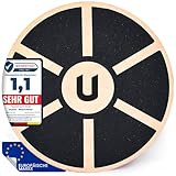 unycos - Balancebrett aus Holz Ø39,5 cm, Rutschfester Balance Board mit 360°-Drehung, Wackelbrett...