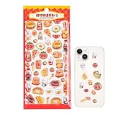 3D-Aufkleber – niedlicher, lustiger, transparenter Aufkleber mit Lebensmittelthema, Planer,...