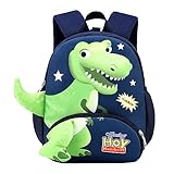 Kindergarten Rucksack Kinderrucksack Jungen Kleiner Dinosaurier Rucksack mit Brustgurt Vorschule...